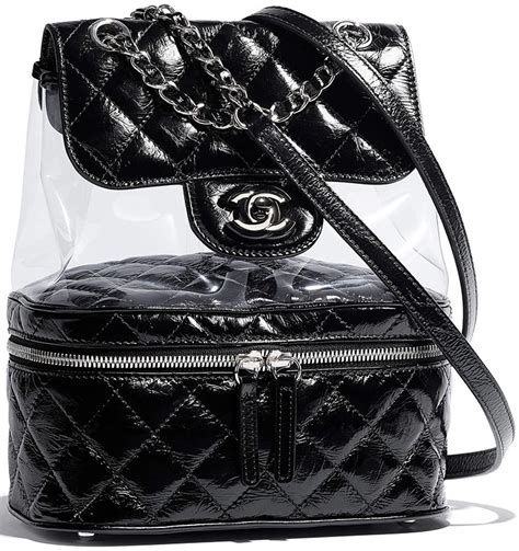 chanel transparent backpack|Chanel backpack for men.